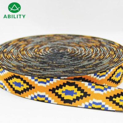 100% Nylon National Russia Jacquard Woven Webbing Elastic Tape